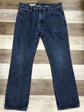 Gap 1969 Jeans Straight Leg Men’s Sz 38”x32” Dark Blue Denim 100% Cotton Y2K EUC